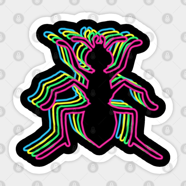 Ant 80s Neon Sticker by Nerd_art